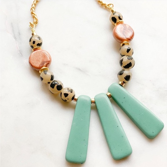 Handmade Polymer Clay Statement Necklace - Picture 5 of 5